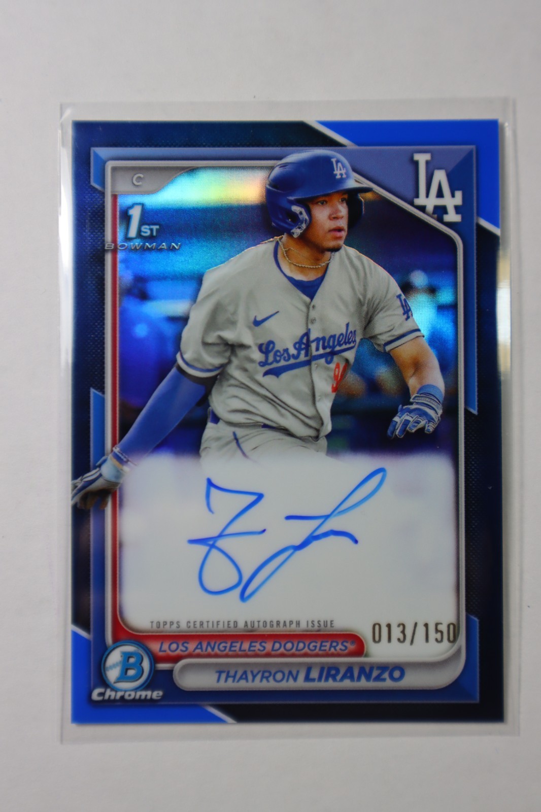 2024 Bowman Chrome Prospect Auto Thayron Liranzo #CPA-TL Blue Refractor /150