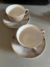 Denby Truffle Espresso Cups and Saucers X2