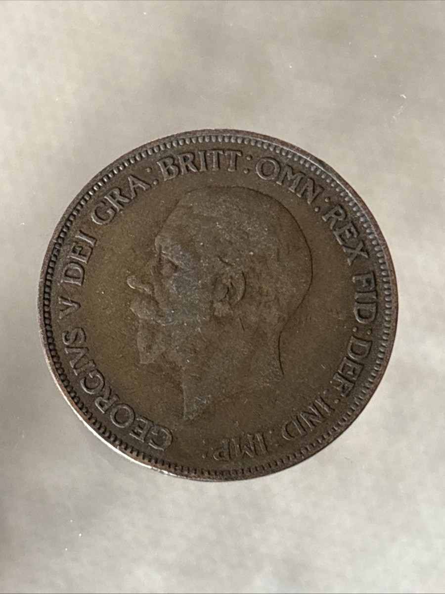 1929 Great Britain 🇬🇧One Penny King George V UK England United