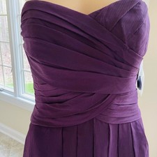 Davids Bridal’s Strapless Crinkle Chiffon size 4