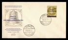 DR WHO 1956 GERMANY FDC BERLIN BELL SEMI POST OVPT FIDACOS CACHET M81818