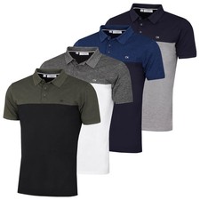 Calvin Klein Men's Colour Block Lightweight Breathable Golf Polo Shirt