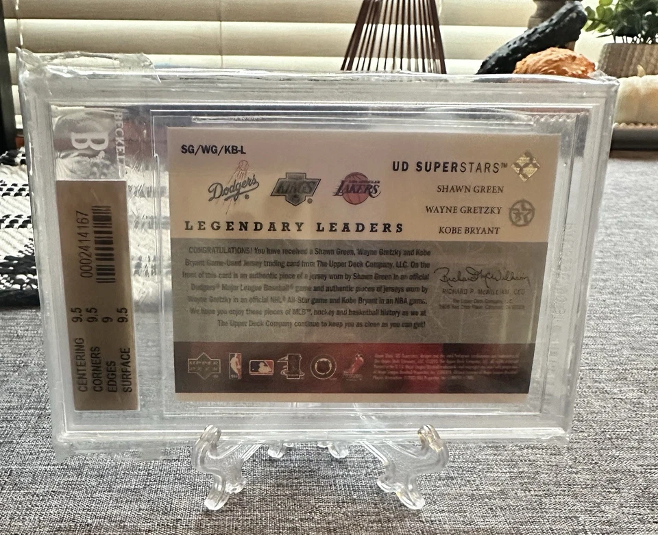 2002-03 Upper Deck UD Superstars Kobe/Gretsky/Green 207/250 BGS 9.5 Foto 2 de 2