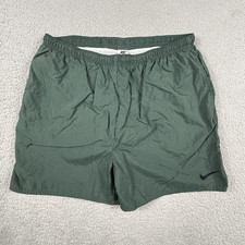 Vintage Nike Shorts Mens XL Green Swishy Running Mesh Liner Gym Athletic Mexico