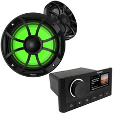 Fusion MS-RA670 Marine Receiver with Wet Sounds 6.5" RGB LED Speakers