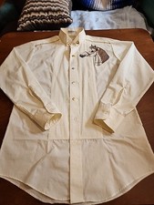 Chaplin Vtg Men's SMALL 32-33 L/S Horse Embroidered Tuxedo Shirt EUC. GB36