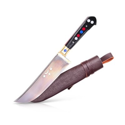 Usbekisches Kochmesser Pchak 038 Пчак Messer Пичак Handarbeit Federstahl 27 cm
