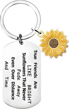 Sunflower Gifts Best Friend Keychain for Women Sunflower Keychain for True Frien