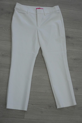 Catherine Catherine Malendrino Pants Size 4 White Capri Trouser Career Pnts Gift