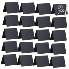 20 Pack 4"x3" Mini Chalkboard Signs for Food Buffet Party, Tabletop Small
