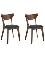 Moderne EsszimmerstüHle 2Er Set Esszimmer KüChe Dunkler Holzfarbton / Grau Erie