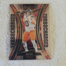 2024 Panini Select Rookie Bo Nix #16 Denver Broncos Turbocharged Football Card