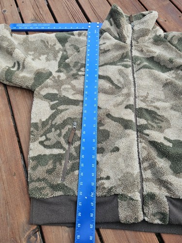Cabelas Jacket Mens XL Camo Berber Fleece Lined Deep Pile Windshear Outdoor - Picture 7 of 11
