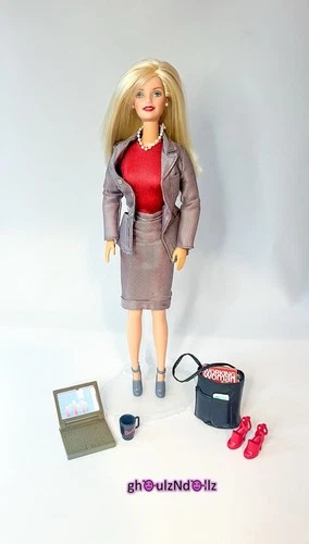 BARBIE Working Woman Fashion Doll 1999 Accessories Vintage Mattel TALKS.