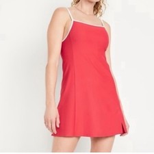 Old Navy Women's PowerSoft Cami Athletic Dress Tennis Dress Sz 2X Cherry Tomato