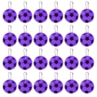 Reflektierende SchlüSselanhäNger-Tags, 24Er-Pack FußBallanhäNger Pvc, Lila