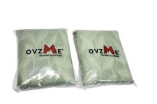 OVZME Leila Clip Sheer Window Curtains Set 2 Panels Sage Green 40x36 Polyester