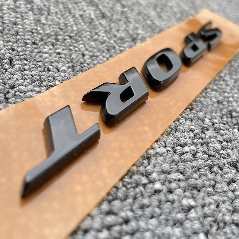 Fit For Honda Civic Sport Rear Trunk Letter Badge Emblem Nameplate Gloss Black - Imagem 4 de 4