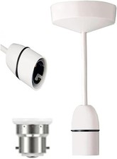 Ceiling Rose Pendant Bulb Holder Plastic Pendant Size 6” (150mm) with Energy-