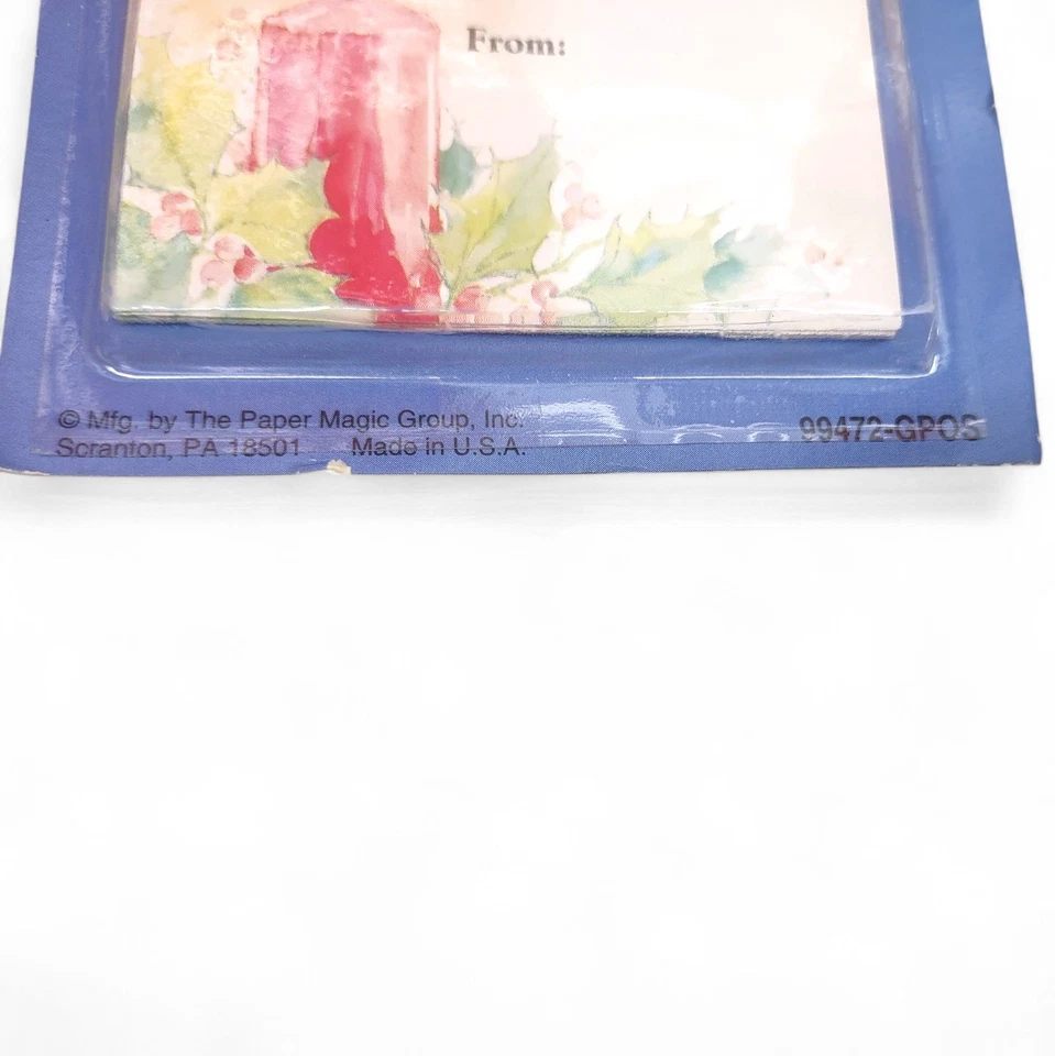 Etiquetas de regalo vintage de Navidad autoadhesivas NUEVAS stock antiguo, sin usar nuevas en paquete Foto 3 de 4