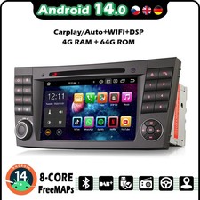 CarPlay 64GB Android 14 Autoradio Mercedes Classe CLS/E W211 W219 Navigatore GPS