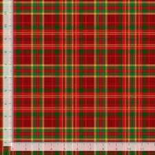 Tartan Christmas Plaid Fabric By The Yard Red Cotton Timeless Treasures CM2281