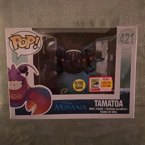 [Official SDCC 2018 Sticker] Moana: Tamatoa #421 LE Glow Funko Pop!