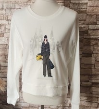 DKNY Women  s City Scape Graphic New York Girls Trip LS Sweatshirt Sz. XS NEW