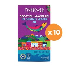 Fish4Ever Scottish Mackerel Fillets in Spring Water 125g x 10 Tins