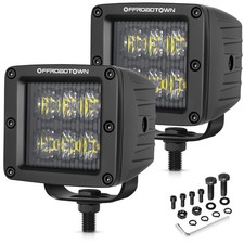 Offroadtown-3 120w Cree Led Cube Pods Driving Flood Work Light Bar Offroad Utv