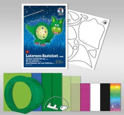 Bastelmappe LATERNEN-BASTELSET Dinosaurier Laterne Basteln BASTEL-MAPPE-SET-image