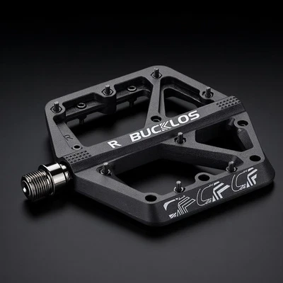 BUCKLOS Mountainbike Pedale Fahrrad flache Perlon Plattform Lager 9/16" Rutschfeste MTB