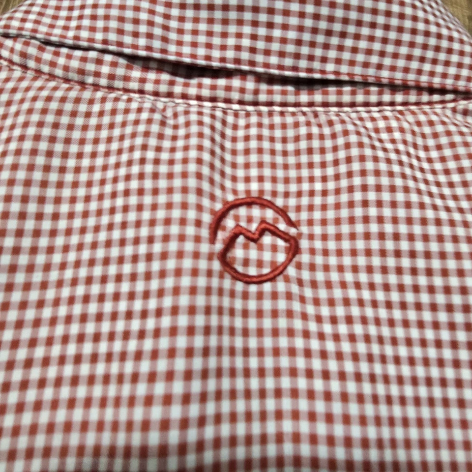 麦哲伦户外衬衫男式 XL 红色白色鱼具钓鱼通风休闲版型 — 第 4/4 张图片