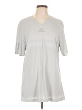 Adidas Women Silver Short Sleeve T-Shirt L