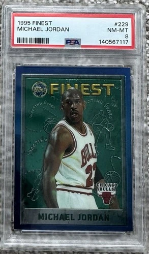 1995 Topps Finest Michael Jordan card # 229 - PSA 8