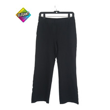 Quince Black Straight Leg Pull-On Pants Women’s M Business Casual Stretch