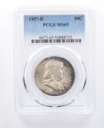 1957-D Franklin Half Dollar MS65 PCGS Peripheral Tone a8086 — photo 1