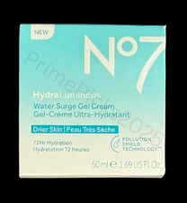 ✨ No7 HydraLuminous Gel Cream 1.69oz 💧 72Hr Hydration 💙 Drier Skin Moisturizer