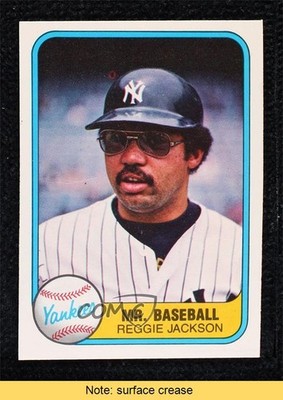 1981 Fleer Reggie Jackson (Mr Baseball on Front) #79 HOF READ 0nr3