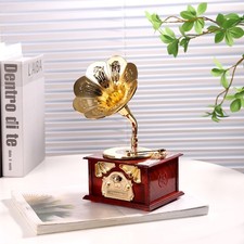 Retro Mini Music Box Ornaments Desktop Decor for Birthday Gift Music Box Vintage