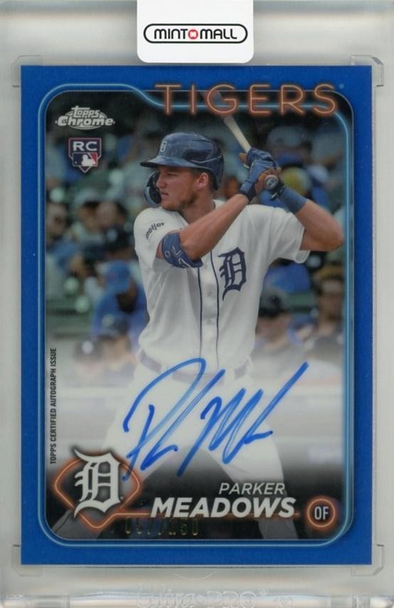 2024 Topps Chrome Parker Meadows Rookie Blue Autographs Rc Rapm 057/150