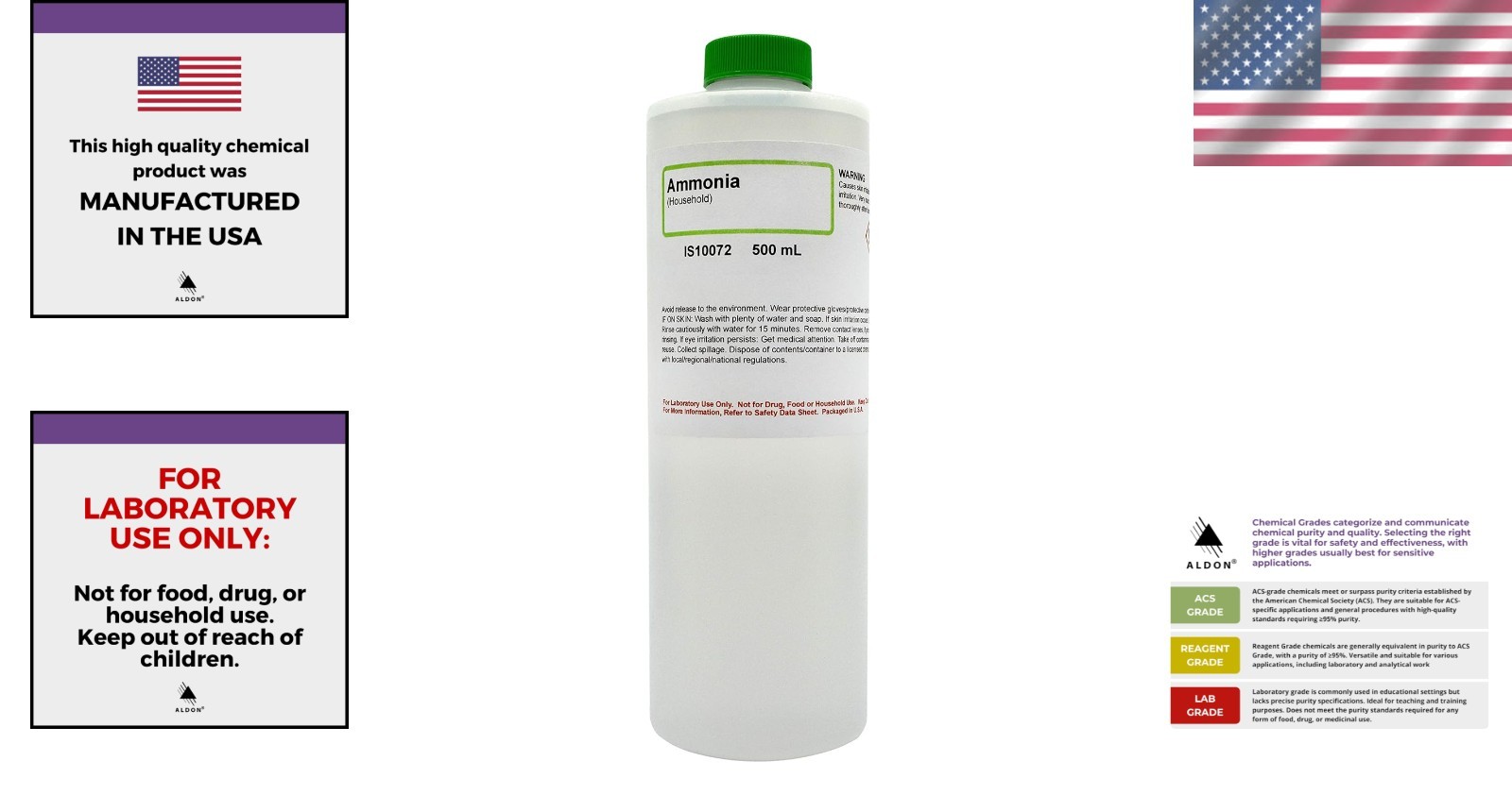 Versatile Household Ammonia Cleaning Solution 500mL - Effortless Stain Removal