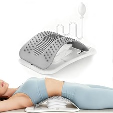 Cmbynbkp Back Stretcher, 3-Level Spine Stretcher for Lower Medium, Gray