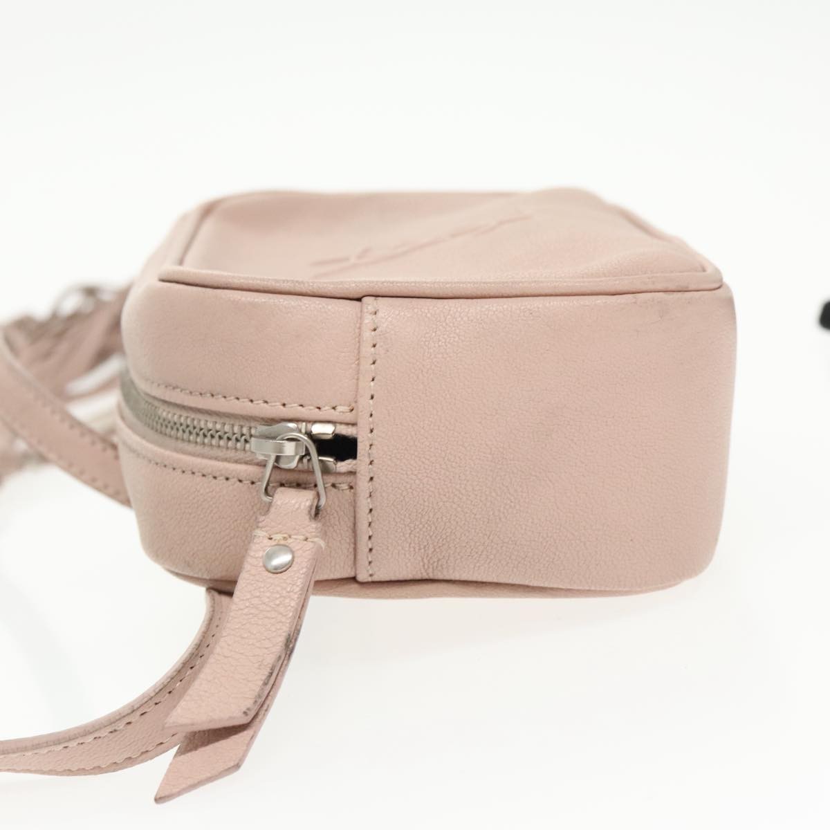 Borsa a tracolla Saint Laurent Lou in pelle rosa autentica