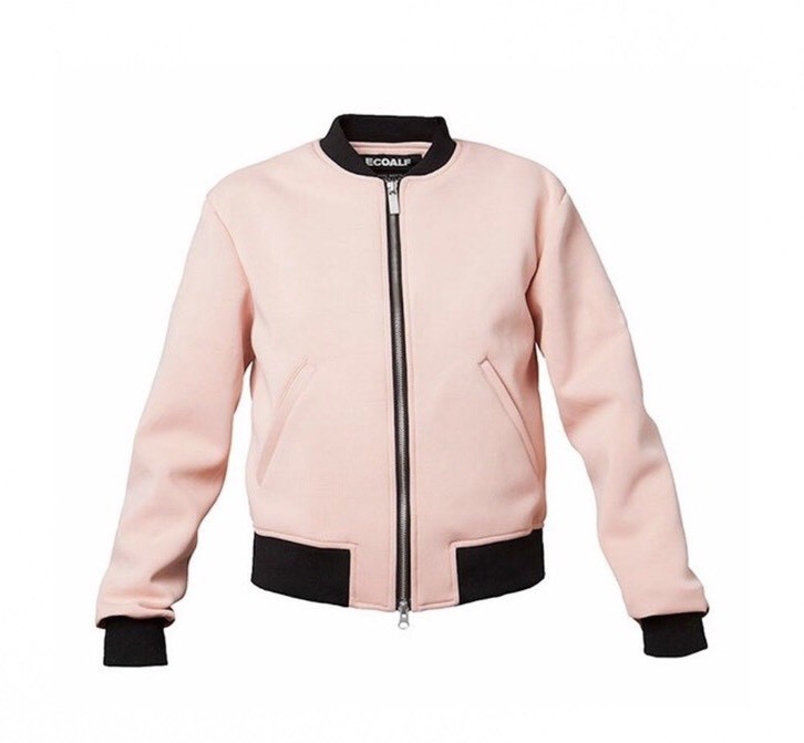 ボンバー3個 ECOALF Womens Sz L Peach Brooklyn Neo Bomber Jacket Recycled