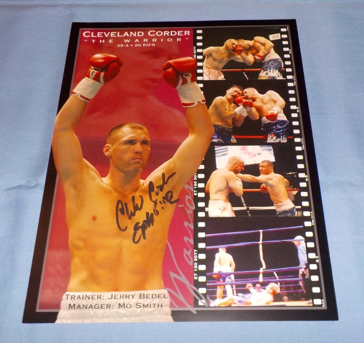 Boxing Cleveland Corder Signed Autographed Photo The Warrior | eBay
