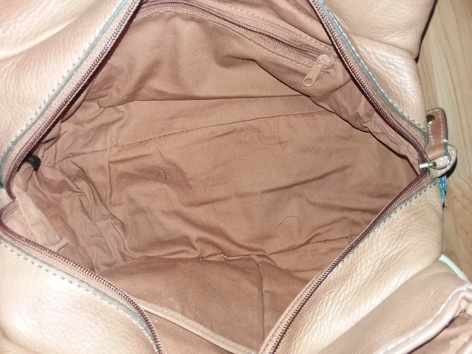 FOSSIL Multicolor  Patchwork Suede/Brown Leather … - image 10