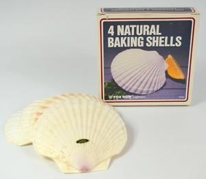 FOX RUN CRAFTSMEN (4) Natural Baking Shells * Real Shells From The Sea! * JAPAN