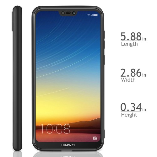CUSTODIA COVER BUMPER TPU GEL NERA / BLACK per HUAWEI P20 LITE SOFT CASE SLIM - Foto 7 di 8