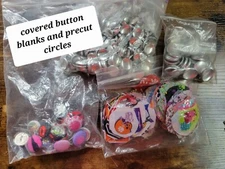 Cover Buttons / Covered Buttons - Flat Back / Wire Back